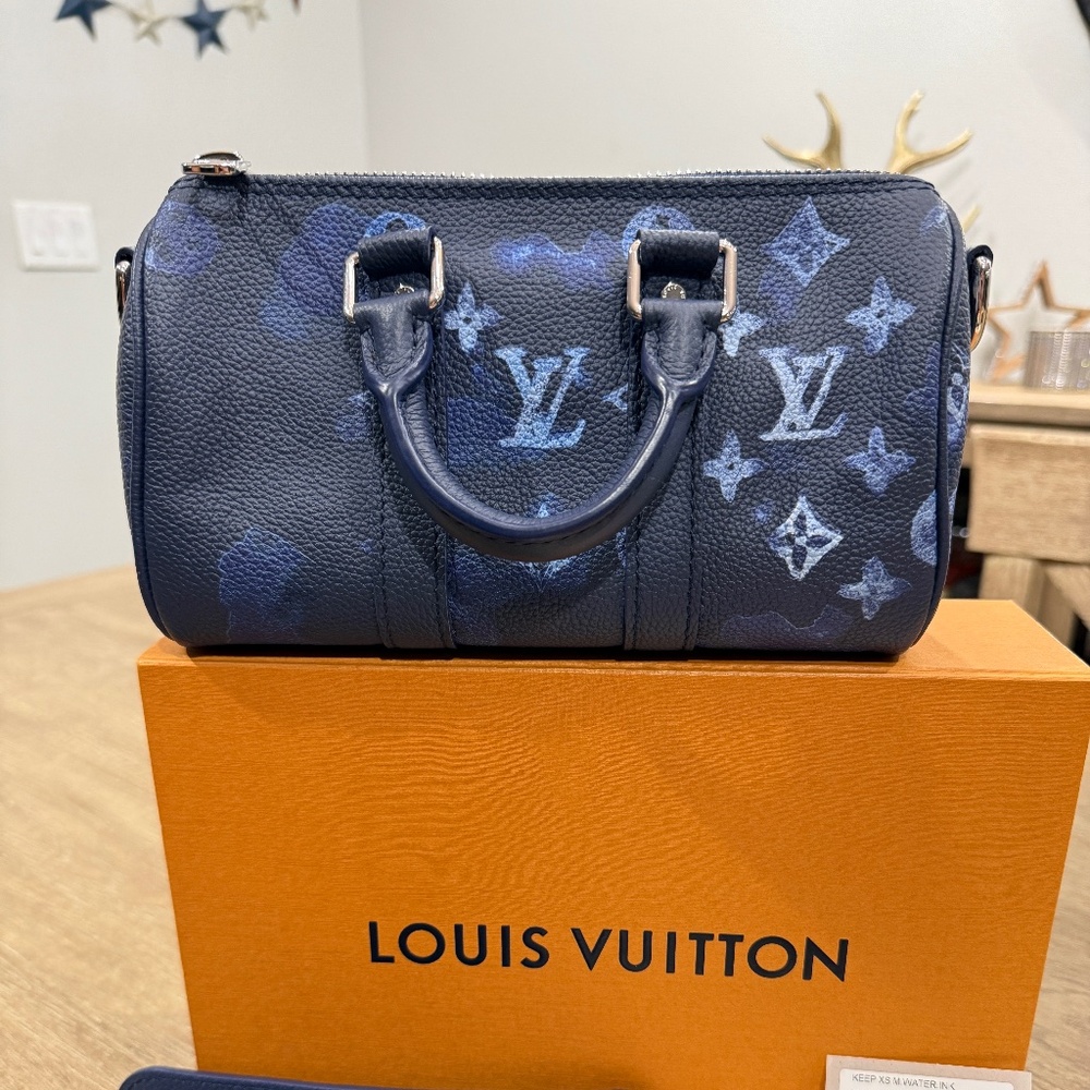 Authentic Louis Vuitton Monogram Watercolor Keepall XS Blue